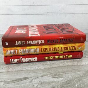 3 Janet Evanovich Hardcover Books Wicked Appetite Explosive Eighteen Tricky 22